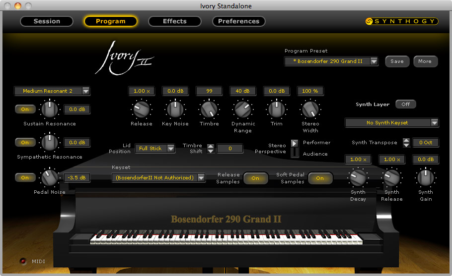 フルインストールすると78GBにも達するピアノ専用ソフトウェアPCM音源、Synthogy社「Ivory II Grand Pianos」